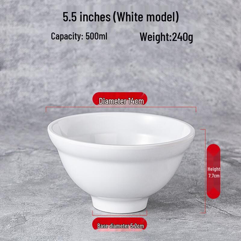 ZISIZ Japanese Style Melamine Ramen and Rice Bowl