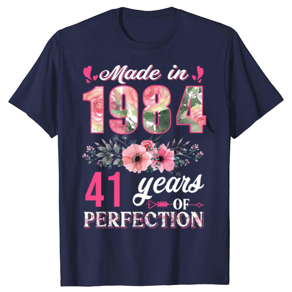 41th Birthday Gifts Men Women 41 Years Old Vintage 1984 T-ShirtWomen Men Clothing Streetwear Graphic T Shirts Harajuku