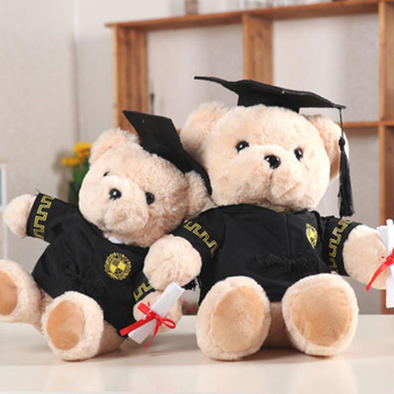 Wear Doctor Hat Bear Doll Doctor Bear Cute Plush Toy Teddy Bear Graduation Bear Doll Graduation Season Gift