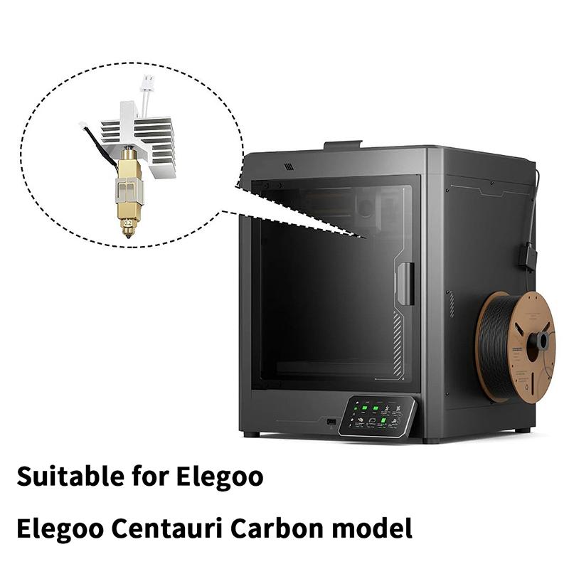 Sada tvrzených ocelových trysek pro hotend pro Elegoo Centauri Carbon 0,2/0,4/0,6/0,8 mm Hot End Ocelová mosazná tryska Díly 3D tiskárny