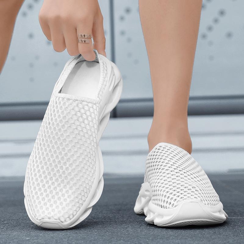 Fashion Green Men Slippers Summer Breathable Home Indoor Slippers Flats Thick Bottom Lightweight Slides Fashion Outdoor Walking Shoes 48