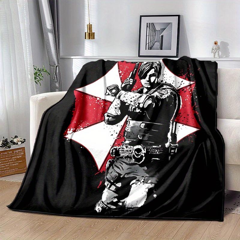 1pc Resident Evil Design Blanket  Soft Throw for Home Decor, Perfect Gift, Seasonal Use,  Living Room, Travel, Camping