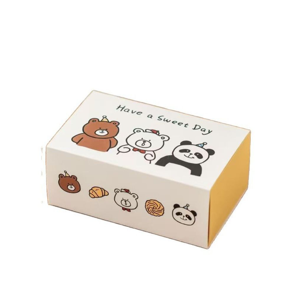 Cartoon Bear Drawer Box DIY Baking Packaging Boxes for Biscuits Cookies Snowflake Crisps Candies