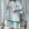 Men's Summer Waffle Sports Suit: Trendy Short-Sleeve Tee & Shorts Set