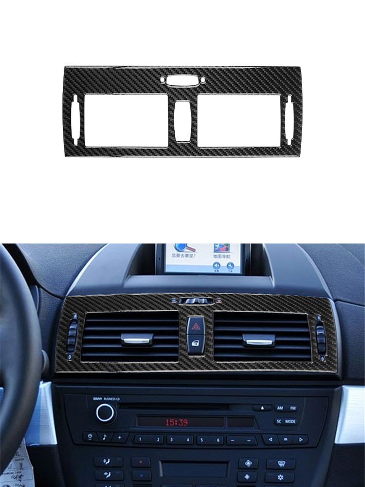 Carbon Fiber Car Interior Center Console Gear Shift Panel Decoration Stickers For BMW X3 2004-2010 Car Accessories