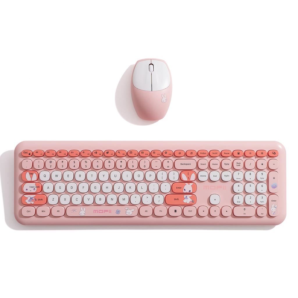 Mofii Wireless Keyboard and Mouse Set 110Key Full Size UltraSlim 2.4GHz 1200 Movement Speed USB