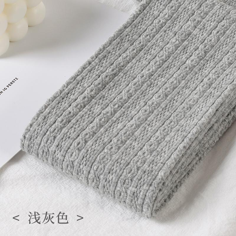 Her Autumnal Frosty Season Gentle Soft Cotton Nostalgic Cable Knit Transparent Hosiery Lass Featherweight Secure Support Versatile Snug Thermal
