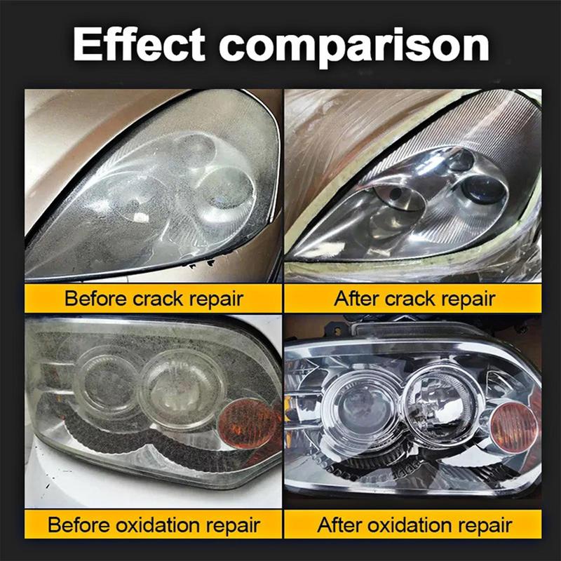 Car Headlight Repair Fluid Headlight Cleaner Liquid 100ml Renewal Refurbishment Repair Agent Powerful Automotive Lights Restorer