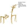 Minimalist Reindeer Statue Artistic Alloy Deer Sculpture Modern Abstract Golden Reindeer Ornament for Christmas