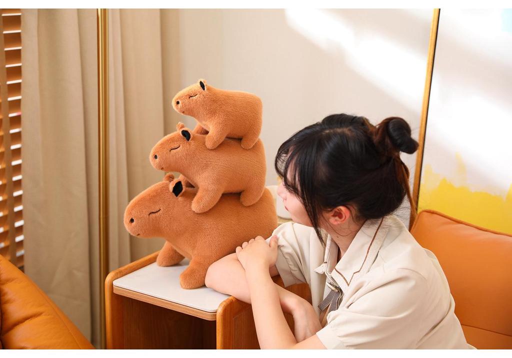 Cute Capybara Plush Toy - Kawaii Stuffed Animal Doll