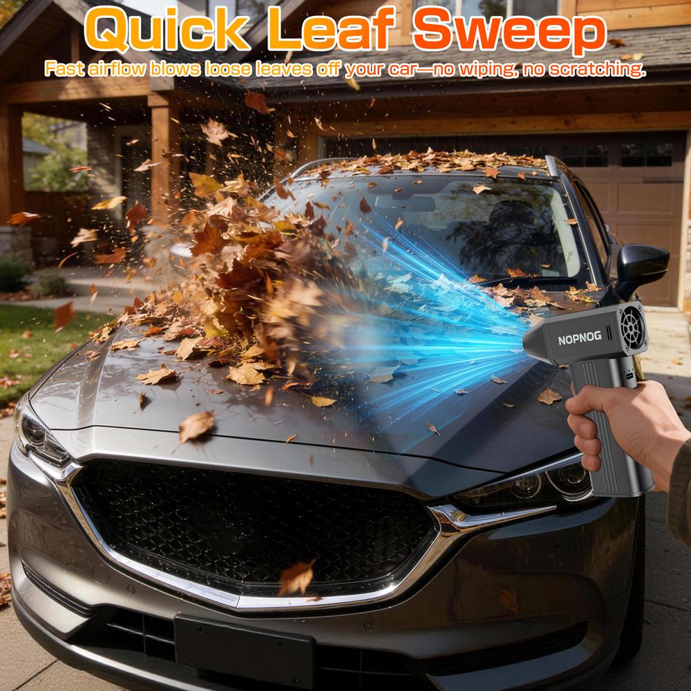 Type-C Charging Portable Car Snow Blowing and Cleaning Tool, 4-speed 130000RPM Electric Air Dust Collector, Turbine Fan Locomotive Accessories