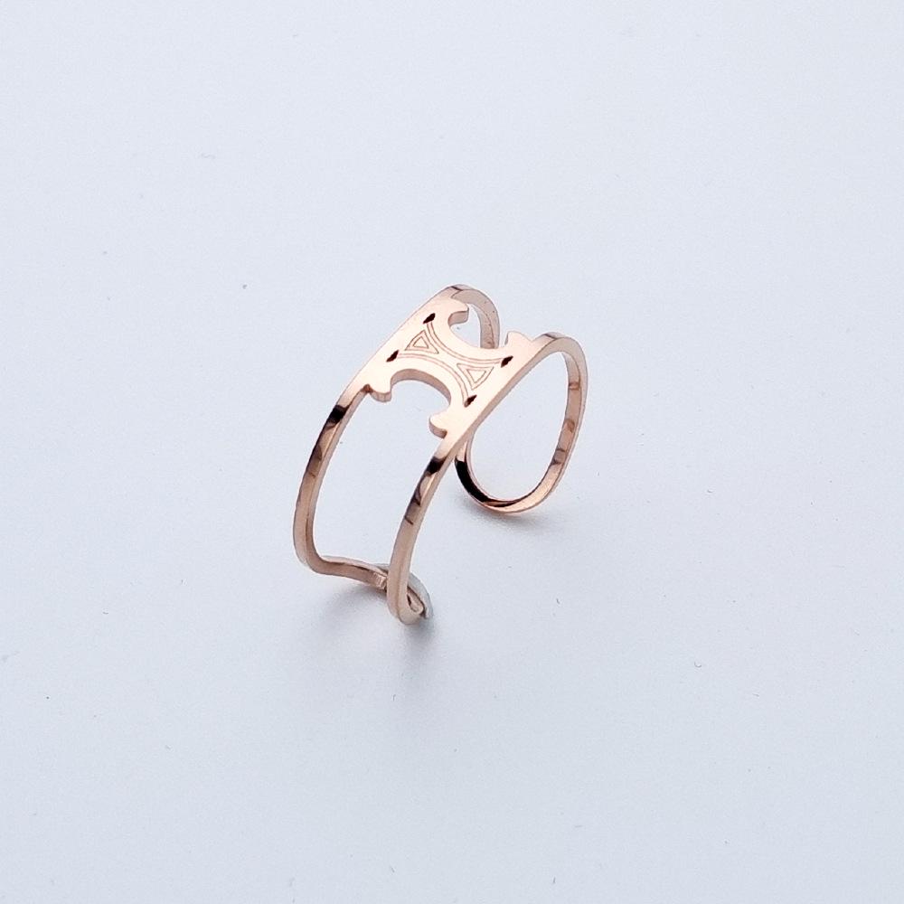 European & American Minimalist Stainless Steel Open Rings - Non-Fading INS Style