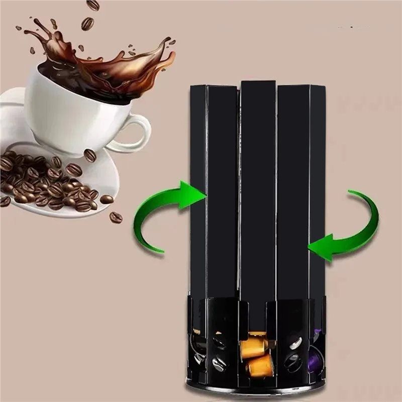 Good-Iron Chrome Plated 60 Pcs Metal Coffee Pod Holder Stand Capsule Storage Rack Box Organizer