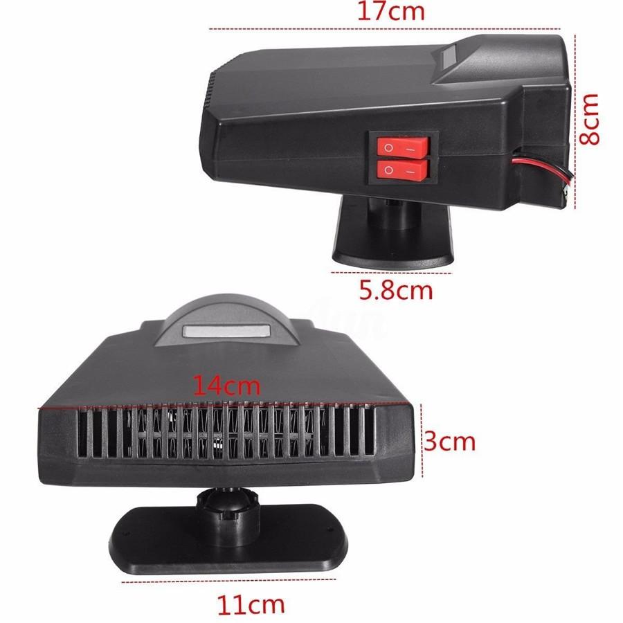 1X 12V 200W Car Heater Cooler Dryer Fan Defroster Demister Auto Overheat Protect