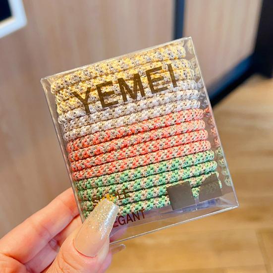 High Ponytail Hair Tie 10/14Pcs Elasticity Ropes, Thick Rubber Bands, Super Grip No Slip Ties, Breakage Accessories for Running Climbing Non-slip