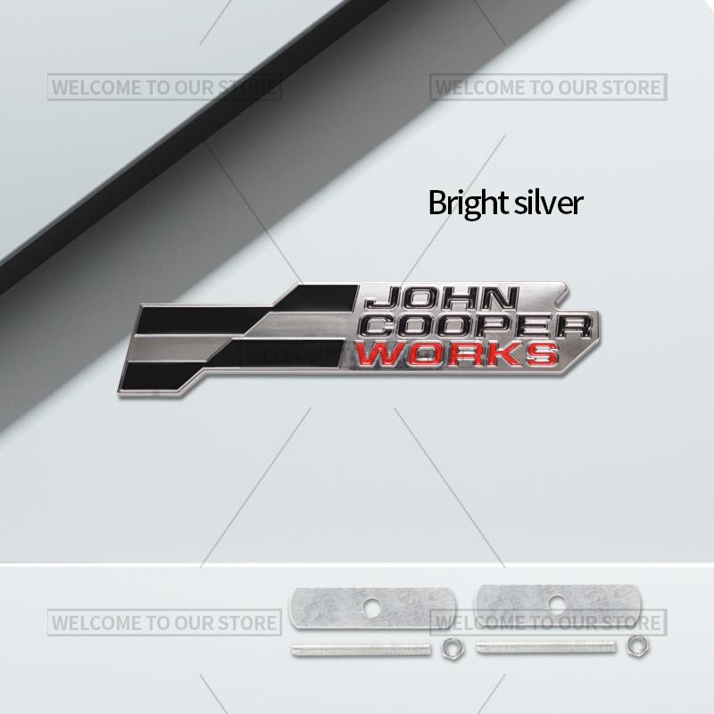 3D Car John Cooper Works Grille Emblem JCW Badge Metal Stickers Rear Trunk Decals For Mini Cooper S F66 F65 F67 U25 J01 J05 R61