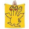 Chibi Monster Island Buddies Fleece Throw Blankets 80S Blanket For Sofa Office Super Soft Bed Rug