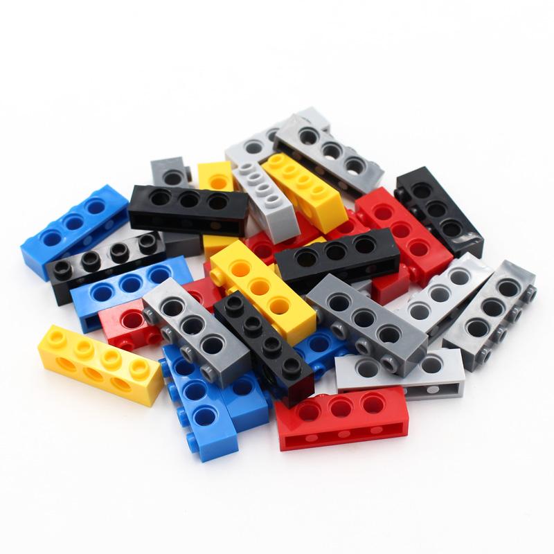 Non-Toxic 70Pcs Technology 3701 Brick 1X4 With Hole Thick Bricks Building Block Compatible Accessories Particles Mechanical Science