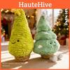 Holiday Christmas Tree Plush Pillow With Soft Short Plush For Kids Room Decor