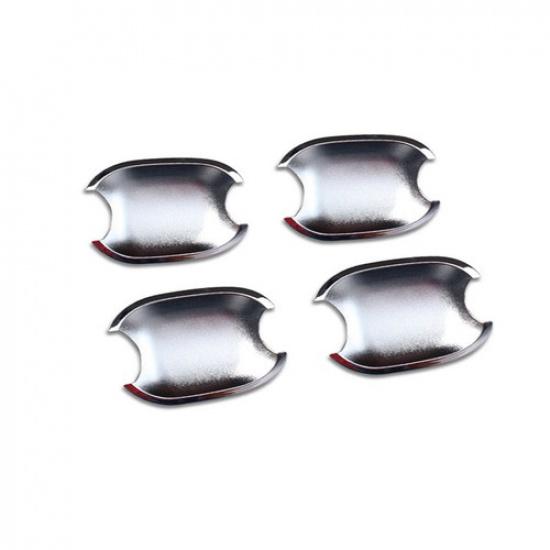 For Toyota Highlander 2008-2013 ABS Silver Exterior Side Door Bowl Cover Trim 4X