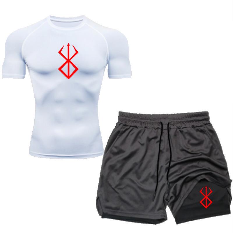 Men's Quick-Dry Basketball Training Suit: Short Sleeve Top & Casual Shorts Set