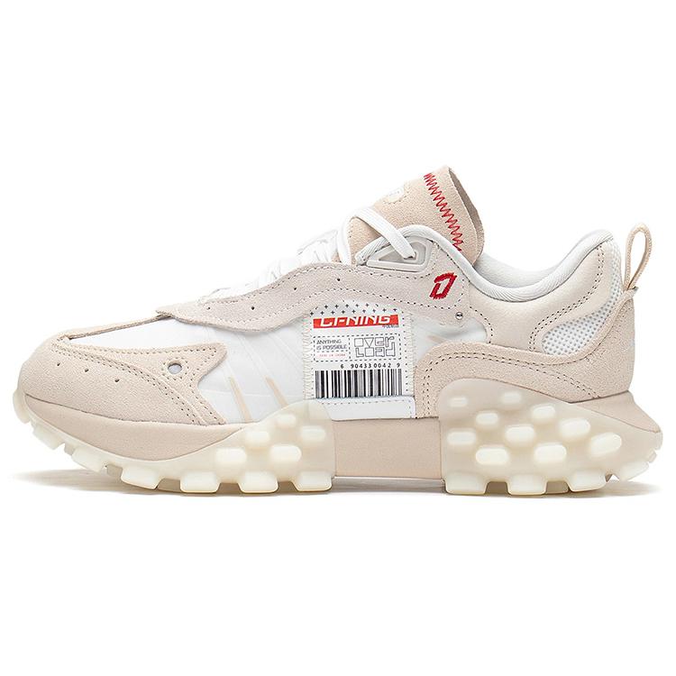 New LiNing OVERLOAD Casual Shoes Women's Low Top Swan White/Standard White AZGS082-1