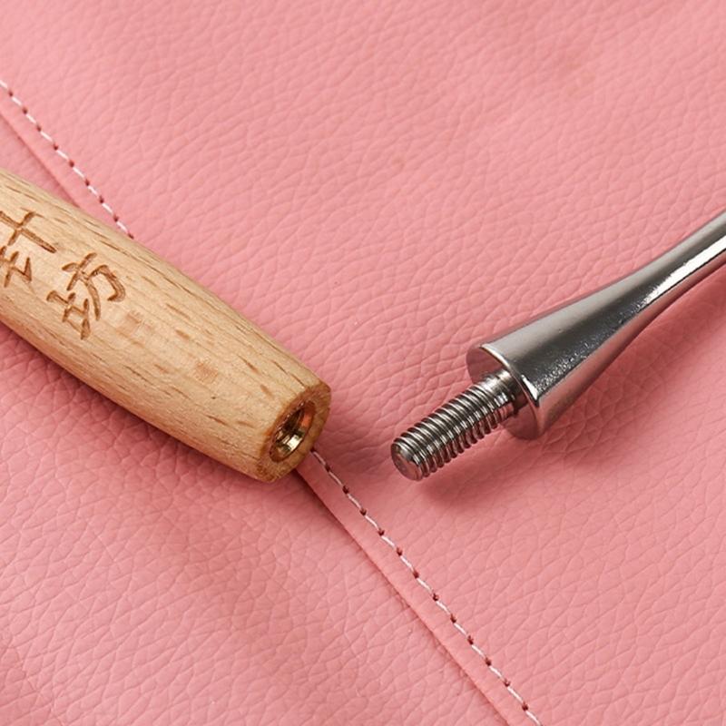 Stainless Steel Crochet Hook with 14 Interchangeable Tip Ergonomic Handle Crochet Hook for Weaving Knitting Project J0MC