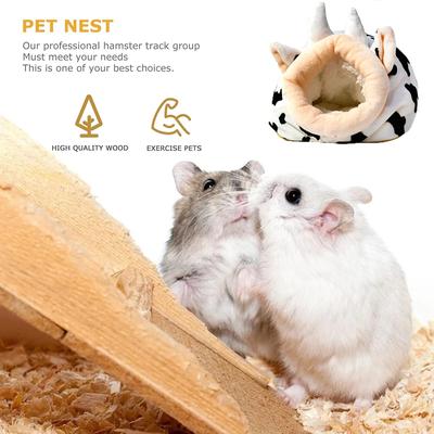 Hamster Hängematte Winter Warm Samt Kleintierkäfig Schlafnest Bett für Meerschweinchen Igel Eichhörnchen Käfigzubehör