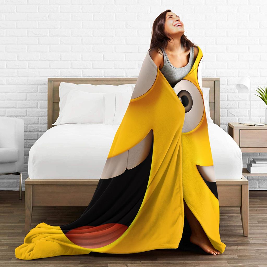Happy Cartoon Face Meme Flannel Blanket Adults Comfortable Bedding Throws Spring Chair Bedspread Sofa Bed Cover