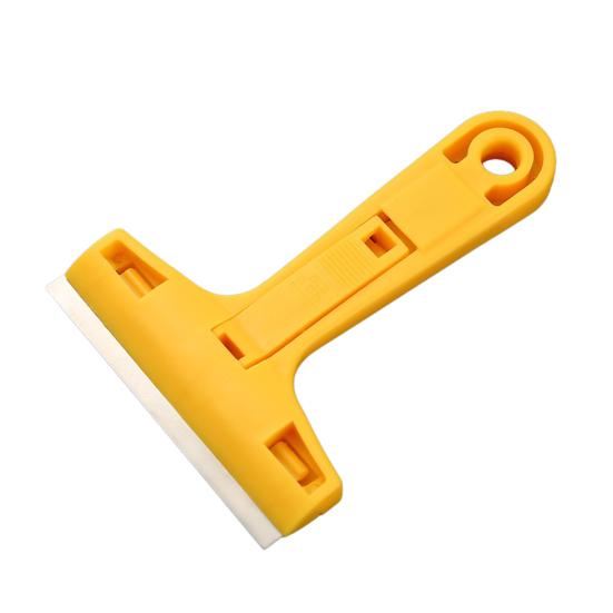 Reinigungskratzer mit einziehbarer austauschbarer Edelstahlklinge Ergonomischer Anti-Rutsch-Griff Hartnäckiger Fleckenentferner Robuster Reinigungskratzer
