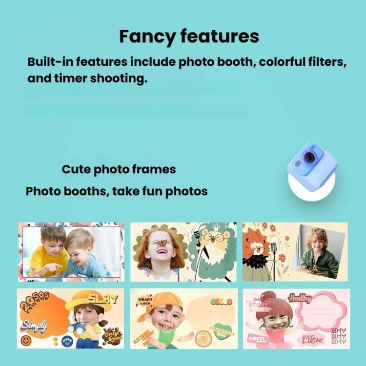P79 Kids Instant Print Digital Camera Video Recorder Thermal Printing Digital Camera