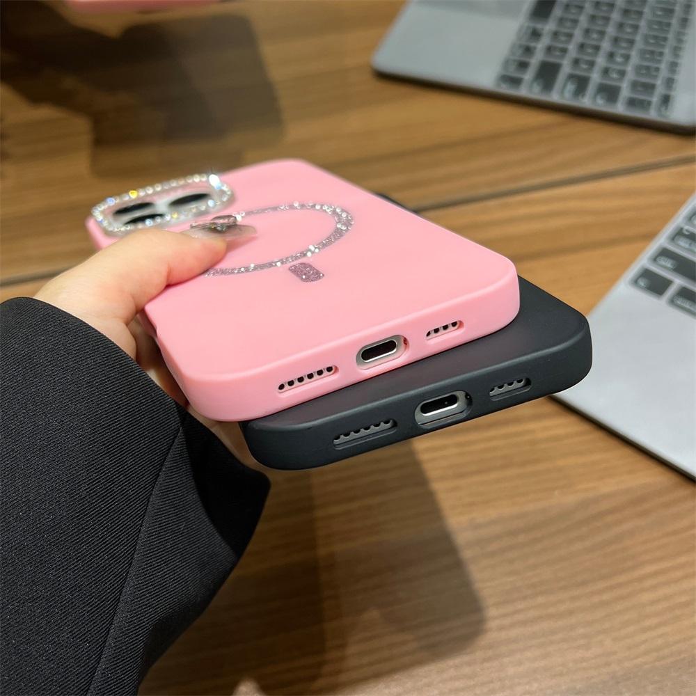 Magnetic Phone Case for iPhone 11 12 14 16 Pro 16 15 14 13 12 Pro Max 13 14 15 16 High Quality Sparkling Shockproof Shell