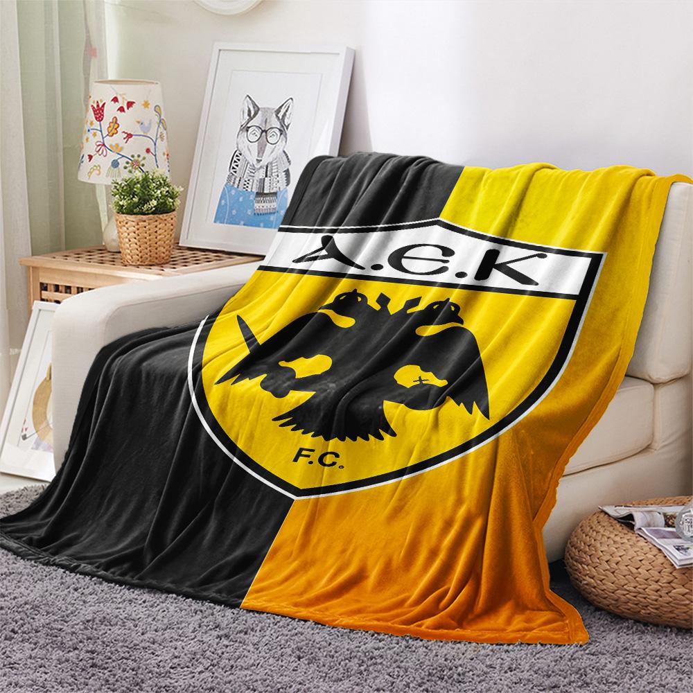 AEK Athens F.C FlAannel Blanket, High quality Comfortable for All Seasons, Home Decor, Warmth and Comfort