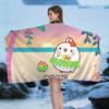 Cute White M-Molangs Rabbit Microfiber Beach Towel Absorbent Quick dry Soft Yoga Swimming Resort Mountain Climbing Towel