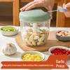 Manual Garlic Press and Mincer - Small Household Garlic Masher and Chopper for Seasoning and Food Preparation