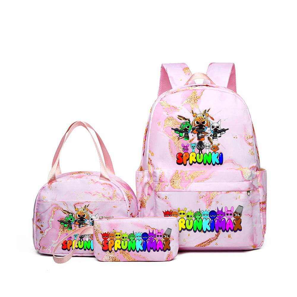 Rhythm Box Student School Bag Children's Backpack Backpack Three-piece Set