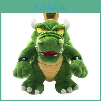 Adorable Super Mario King Koopa Bowser Plush Toy Soft Stuffed Green Animal Doll 12 Inch