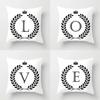 26 Crown Letter Pattern Double-Sided Printed Pillow Cover Short Plush Suitable Living Rooms Bedrooms Sofas Throw Cushion Cover