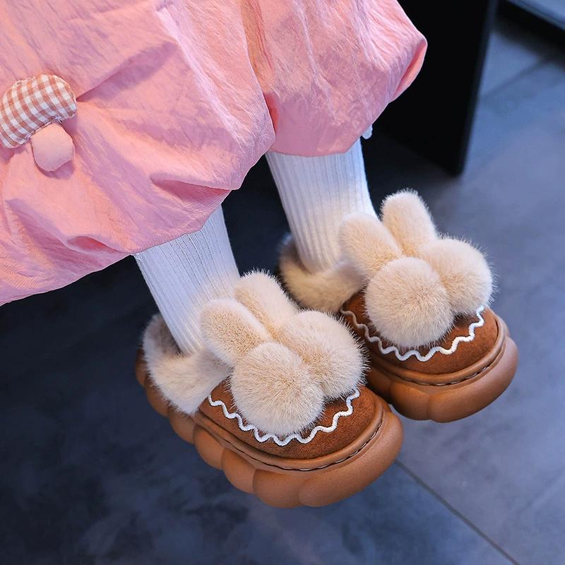 Kids Winter Warm Slippers Cute Styling Design Slip-On Shoes for Boys & Girls Soft Non-Slip Soles Lightweight Easy Wear