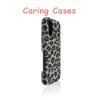 For iPhone 17 Pro Max Case Gray Leopard Print Matte Hard Shell Minimalist Protective Compatible with iPhone 16 15 14 13
