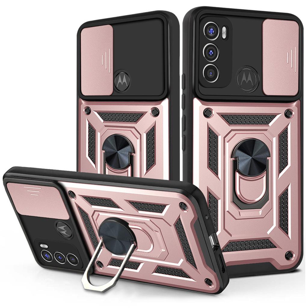 Voor Motorola Moto G60 Armor Draaibaar Met Ringstandaard Camera Lens Krasbestendige Hoes Voor Motorola Moto g60 Cover