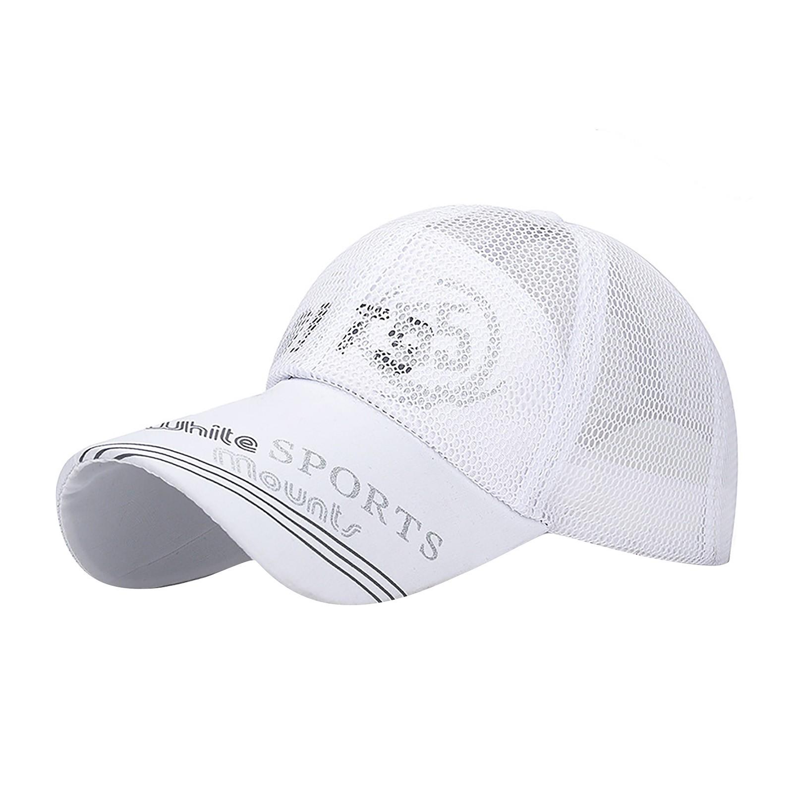 

Модная женская и мужская регулируемая сетчатая кепка с буквенным принтом, бейсбольная кепка, кепка с оттенком One Size белый