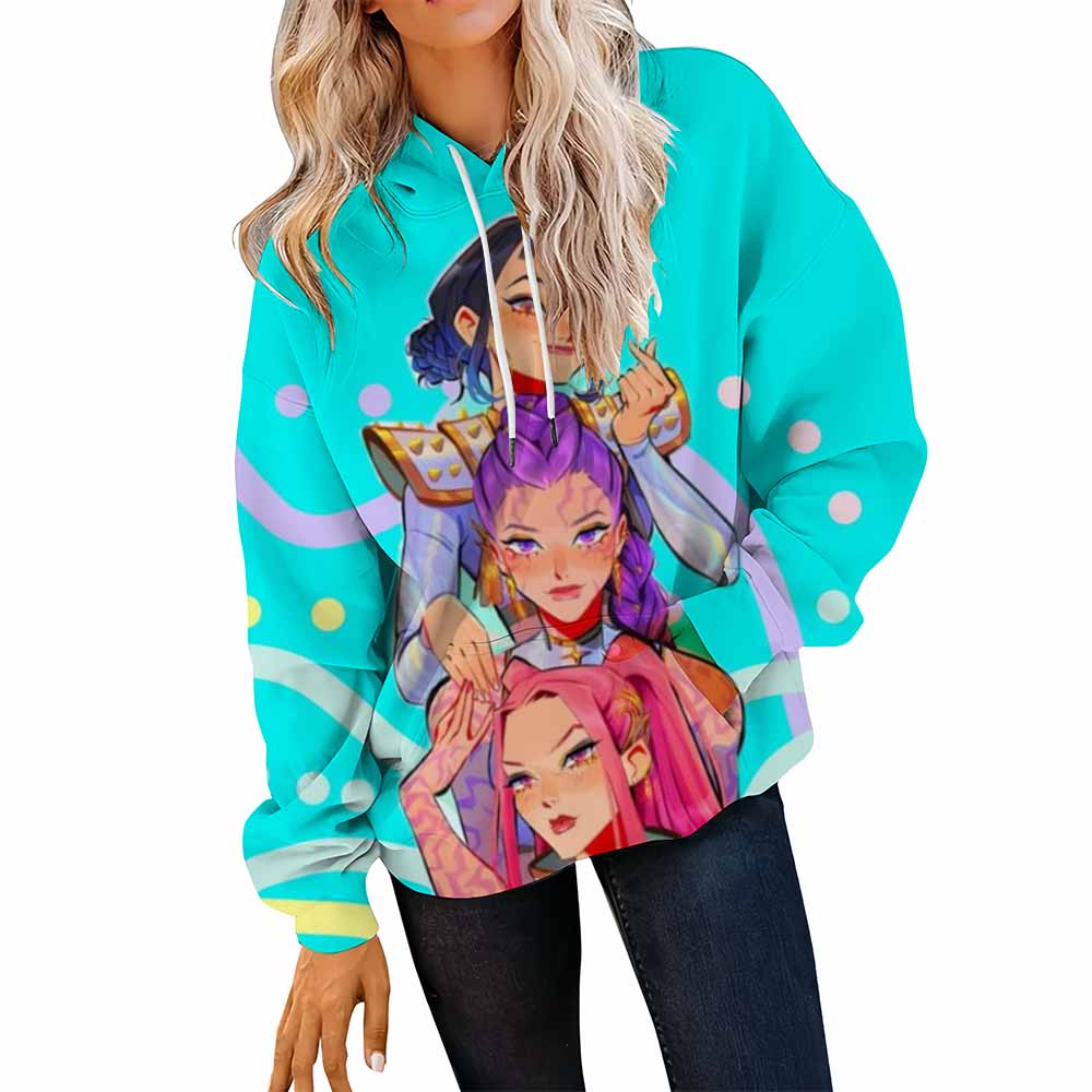 KPOP Demon Hunters Women's New Hooded Sweatshirt Oversized Soft Kangaroo Pocket Long Sleeve Autumn Winter Fashion Hoodies