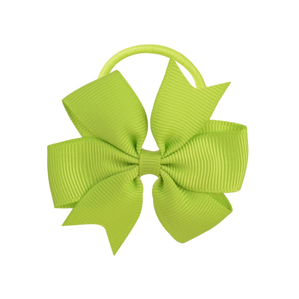 Cute Grosgrain Ribbon Bows Elastic Hair Bands For Girls Baby Lovely Ponytail Holder Hair Ties Children Kids Hair Accessories