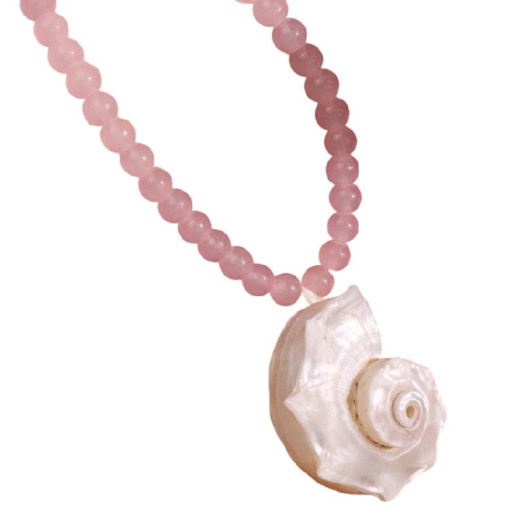 Autentyczna Biżuteria z Muszli Konchy do Stylizacji Artystycznych Plażowy Naszyjnik Przenośny Codzienny Dodatek