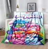 Popples Flannel Blanket Soft Warm All-Season Throw, Design for Camping, Car Travel, Hiking Sofa, Bed, Office Perfect Gift for Parties