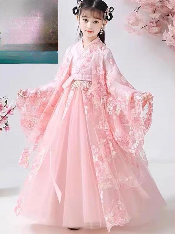 Chinese Hanfu Dress Children Clothing Fairy Cosplay Costumes Kids Clothes Party Dance Wear Stage Girl Dress Princess Vintage