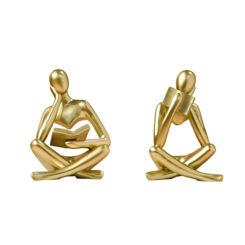 Creative Reader Decors for Wedding Gift Reading Human Figurines Resins Statue Decorations for Hotel Lobby
