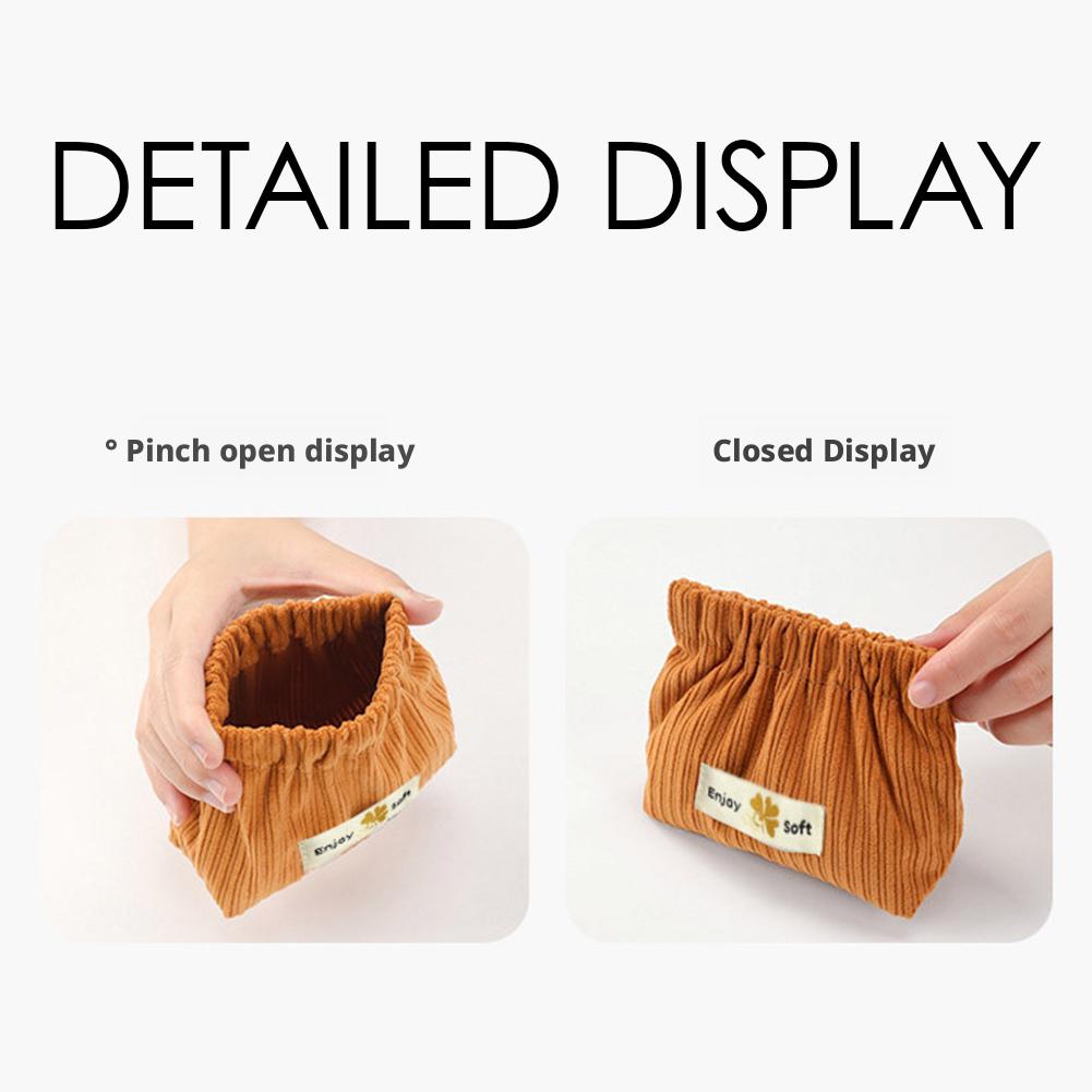 Home Storage Bags Organizing Bags Shopping Bags Corduroy Wallet Portable Travel Lipstick Bag Storage Bag Data Cable Storage Bag