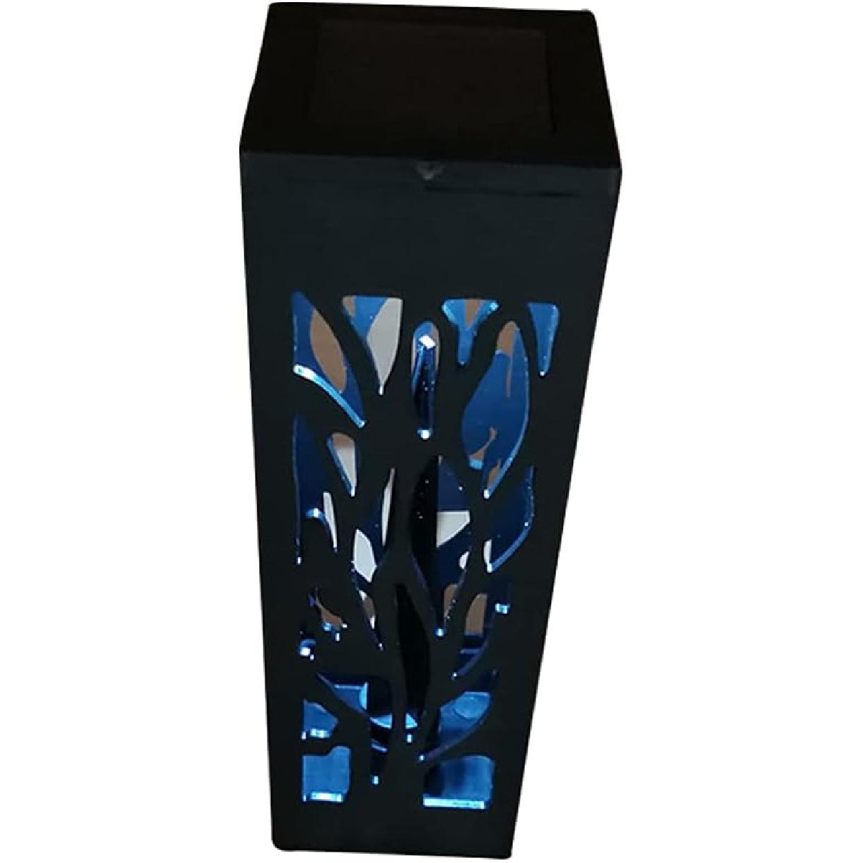 

Полый светодиодный солнечный светильник для дорожки, Современный узорный ночник, Декоративный для ландшафта и сада, Черный, 6x6x11см/2.36x2.36x4.33дюйма разноцветный